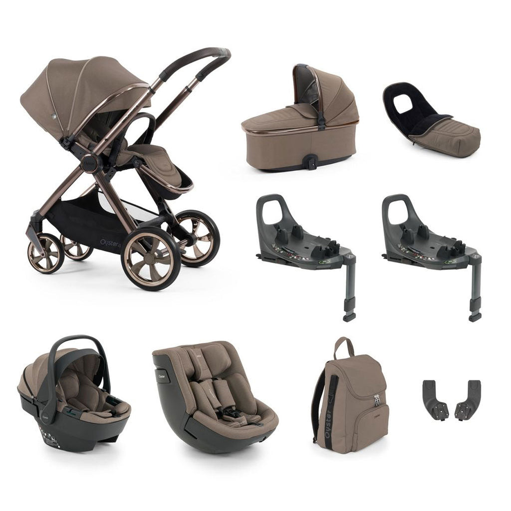 BabyStyle Oyster 4 Luxury Baby & Toddler 360 Car Seat Bundle - Mink