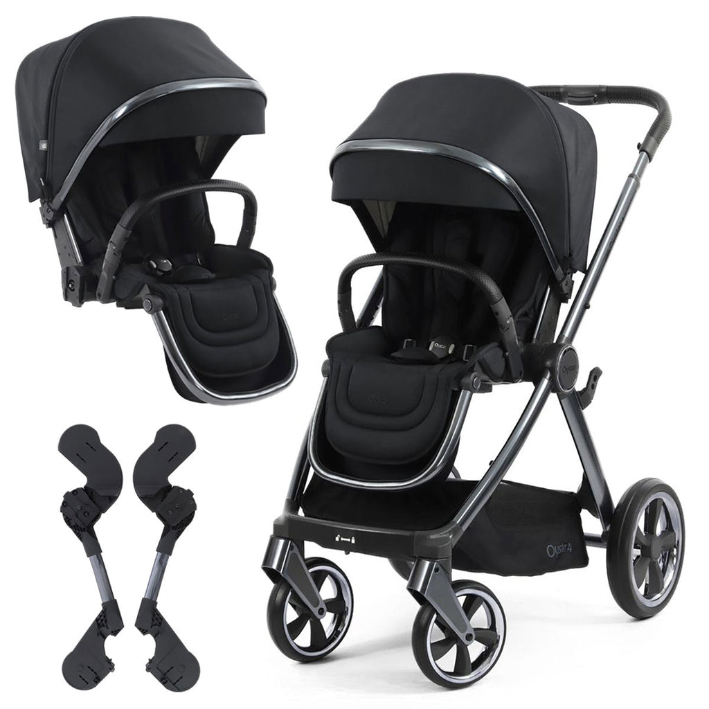 BabyStyle Oyster 4 Tandem Stroller - Carbonite