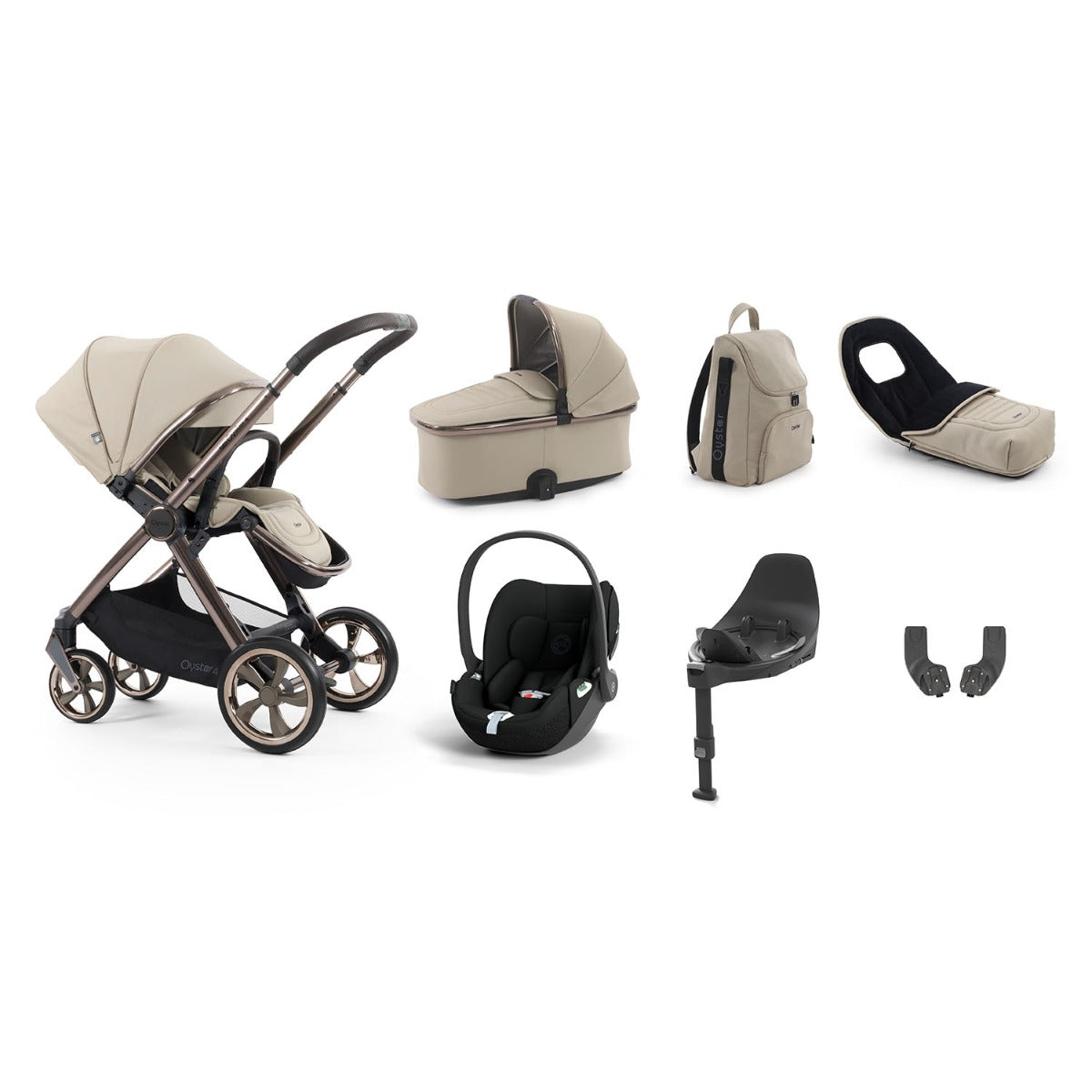 BabyStyle Oyster 4 Luxury 7 Piece Cybex Cloud T Bundle - Buttermilk 1