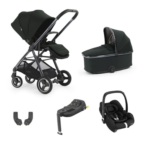 BabyStyle Oyster Gravity+ 5 Piece Maxi-Cosi Cabriofix iSize Bundle - Black Olive 1