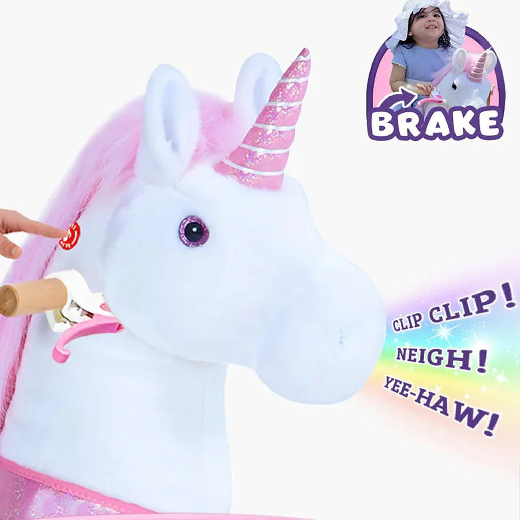 PonyCycle Ride on Pony Toy - Pink Unicorn