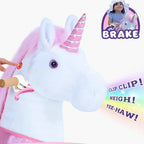 PonyCycle Ride on Pony Toy - Pink Unicorn