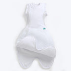 Purflo Swaddle To Sleep Bag - Soft White - TOG 2.5