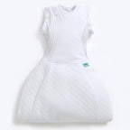 Purflo Swaddle To Sleep Bag - Soft White - TOG 2.5