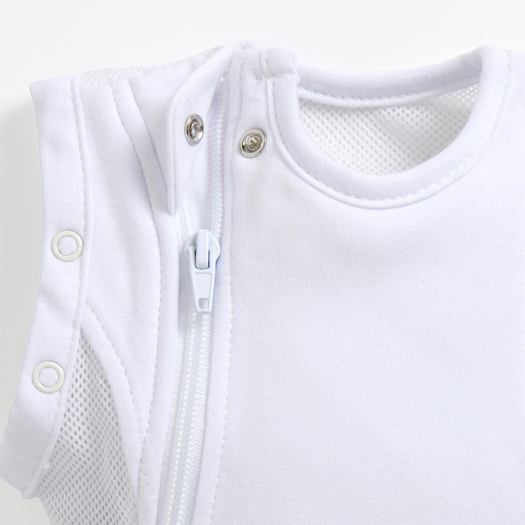 Purflo Swaddle To Sleep Bag - Soft White - TOG 2.5