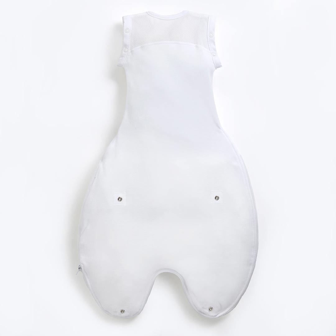 Purflo Swaddle To Sleep Bag - Soft White - TOG 2.5