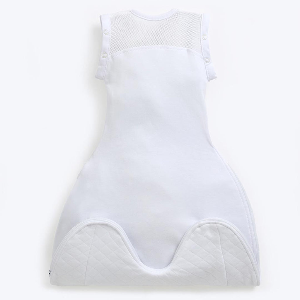 Purflo Swaddle To Sleep Bag - Soft White - TOG 2.5