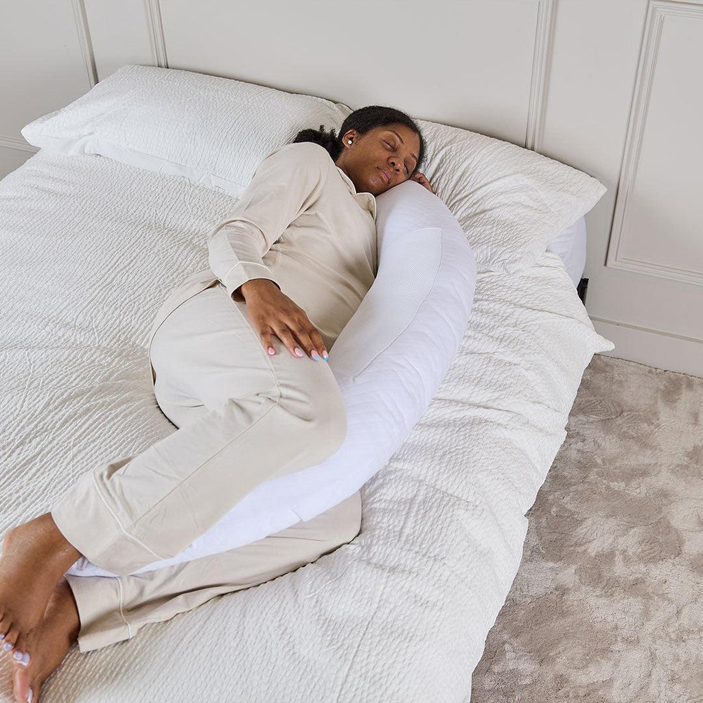 Purflo Breathe Pregnancy Pillow - Luxe White