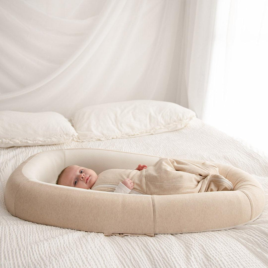 Purflo Swaddle to Sleep Bag  0-4m 2.5 Tog - Lightweight - Sand