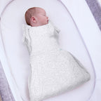 Purflo Swaddle To Sleep Bag - Minimal Grey - TOG 2.5