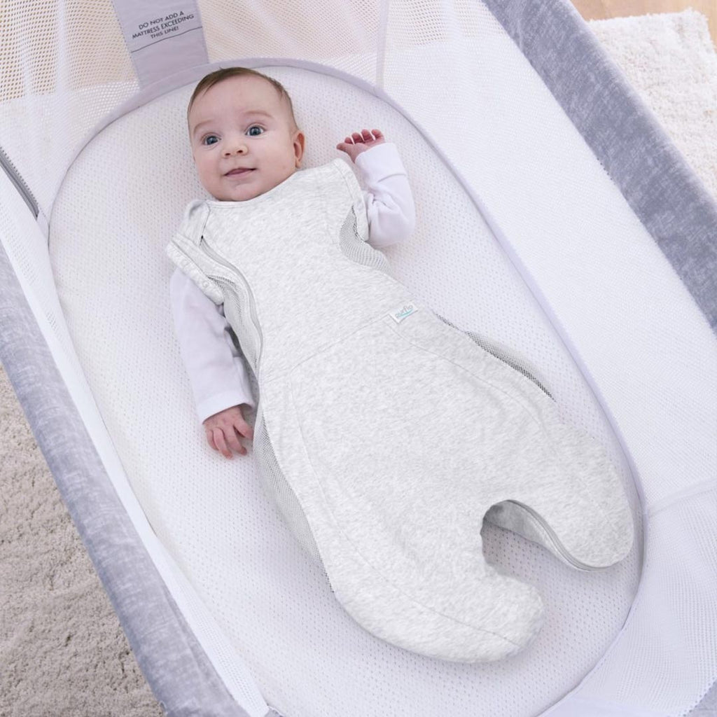 Purflo Swaddle To Sleep Bag - Minimal Grey - TOG 2.5