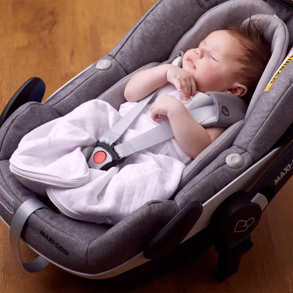 Purflo Swaddle To Sleep Bag - Soft White - TOG 2.5
