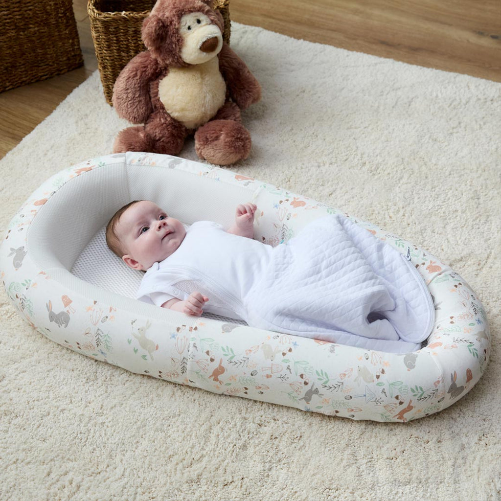 Purflo Swaddle To Sleep Bag - Soft White - TOG 2.5