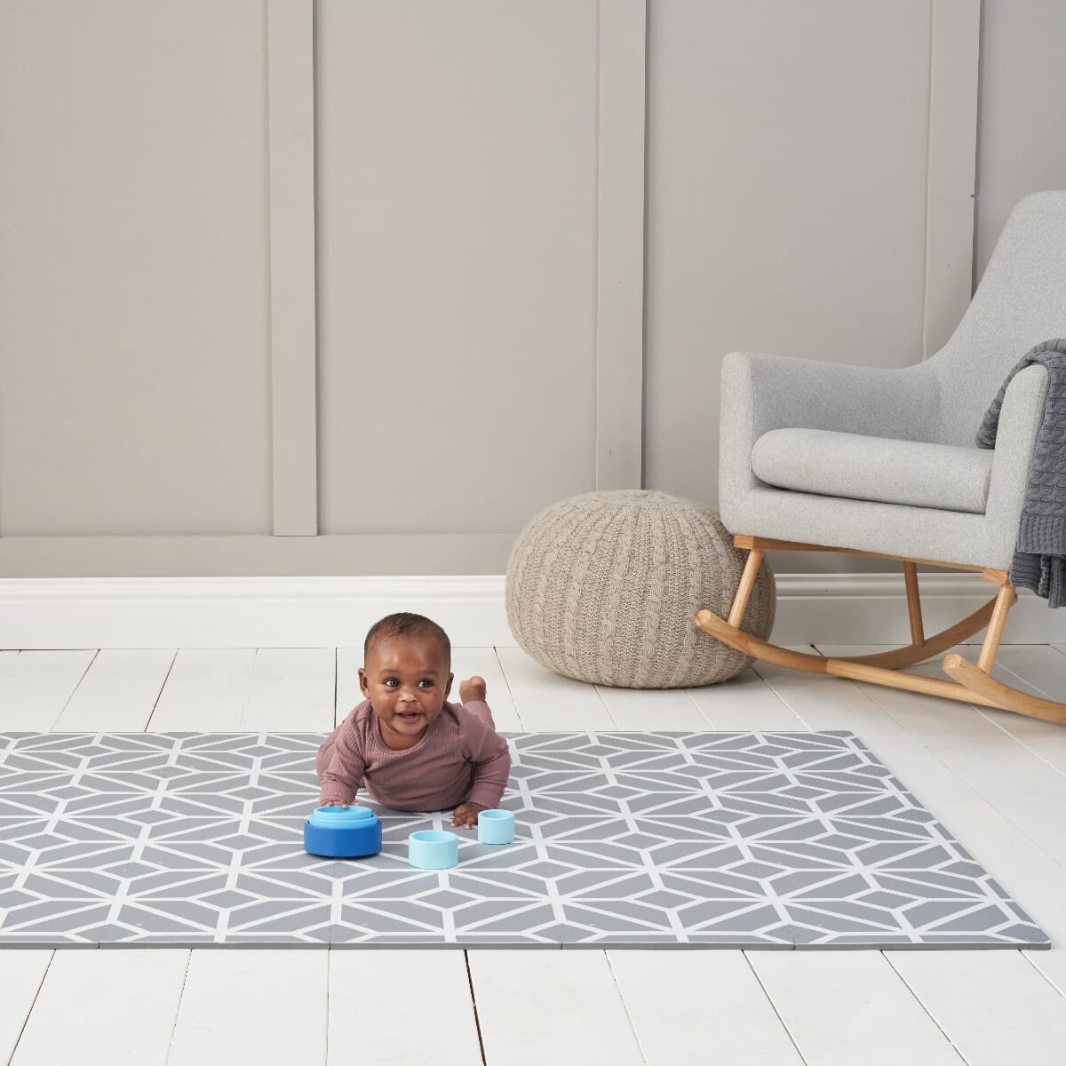 Tutti Bambini Puzzle Playmat - Tiles Grey