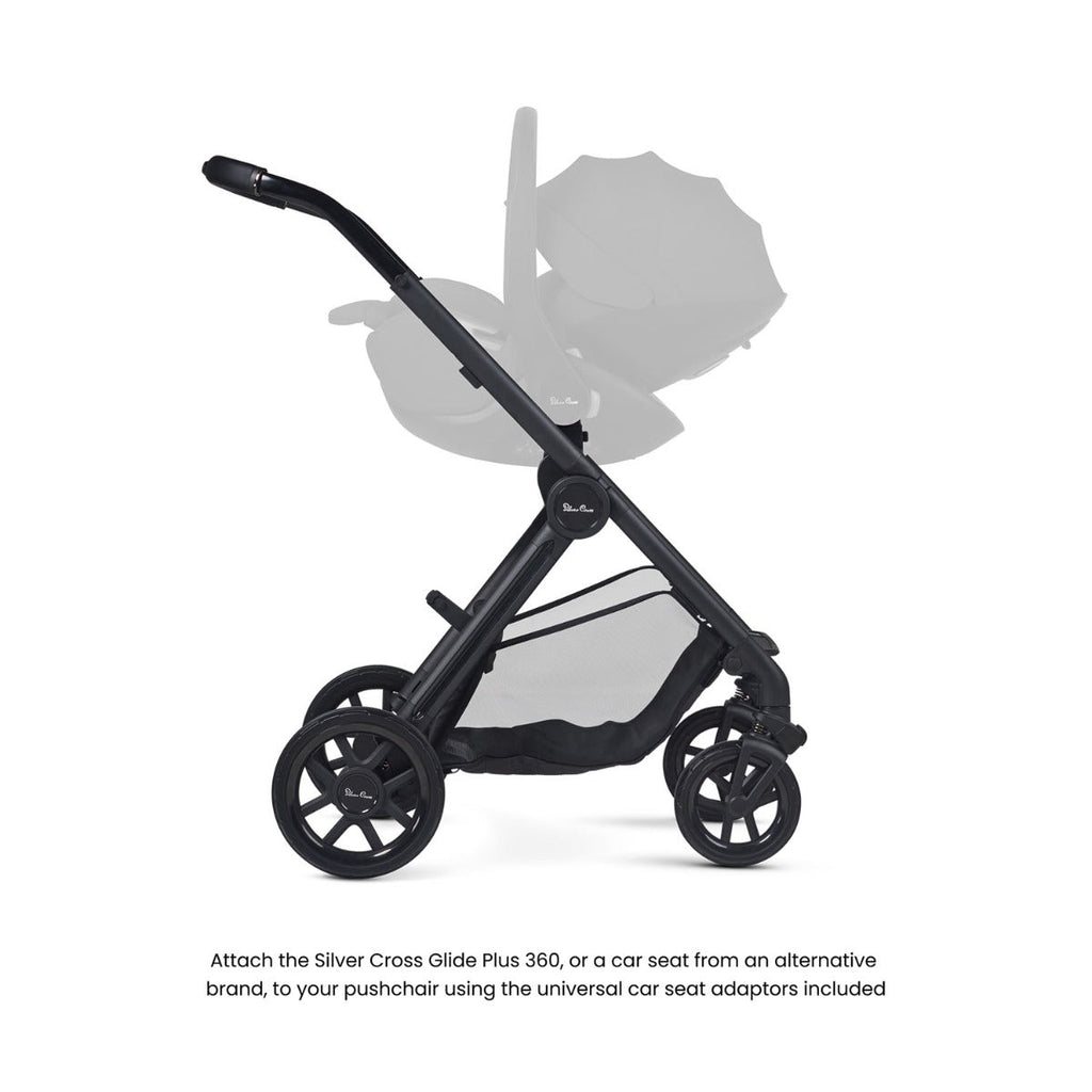 Silver Cross Reef 2 with First Bed Folding Carrycot and Accessory Bundle - Space 8