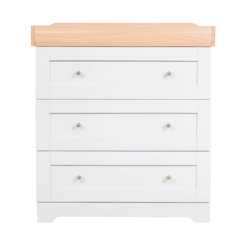 Tutti Bambini Malmo Cot Bed with Rio Furniture 2 Piece Room Set - Dove Grey/Honey Oak