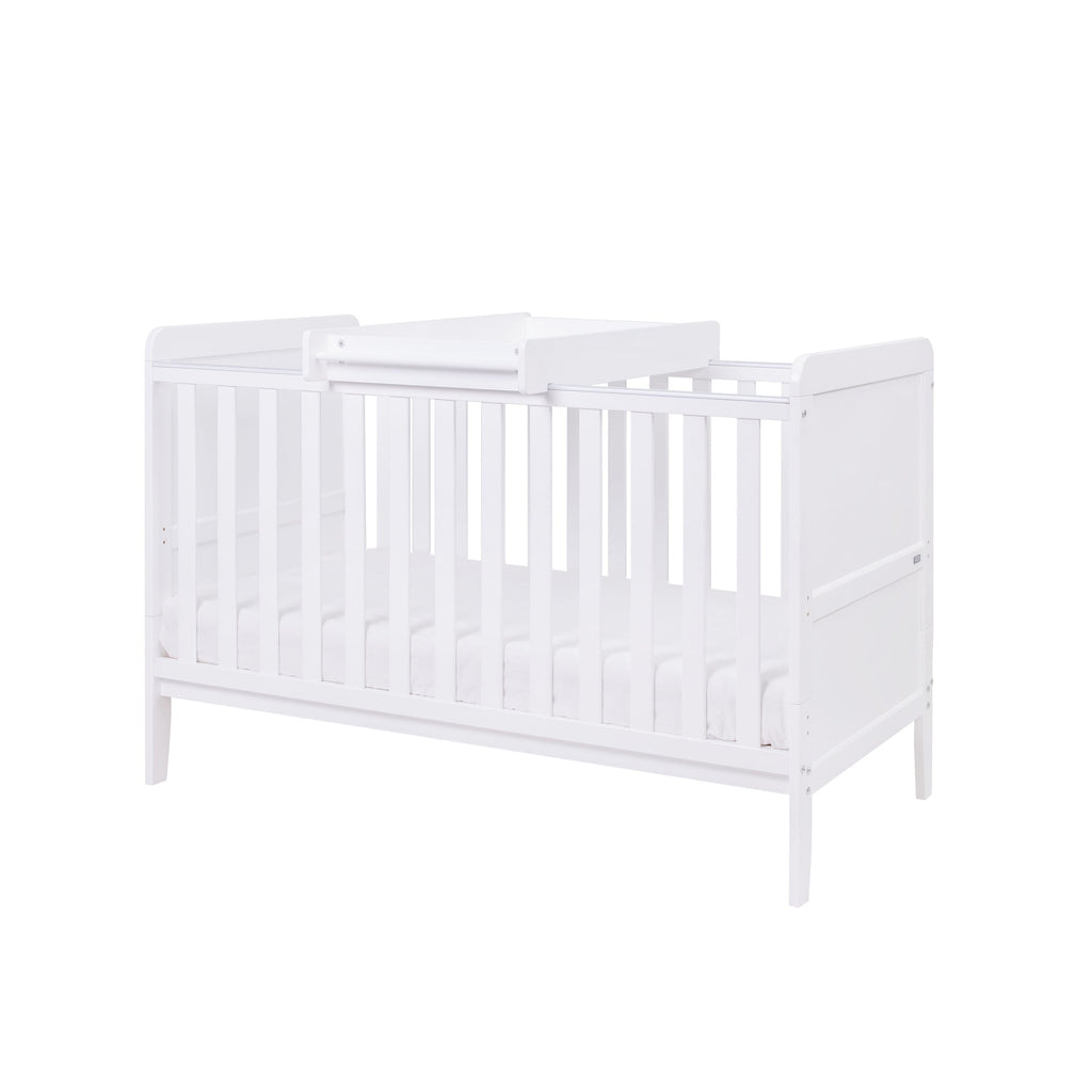Tutti Bambini Rio Cot Bed with Cot Top Changer & Mattress - White