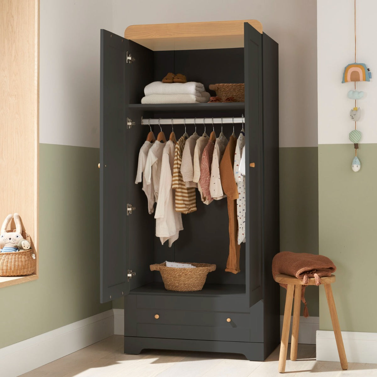 Tutti Bambini Rio 3pc Room Set - Slate/Oak 4
