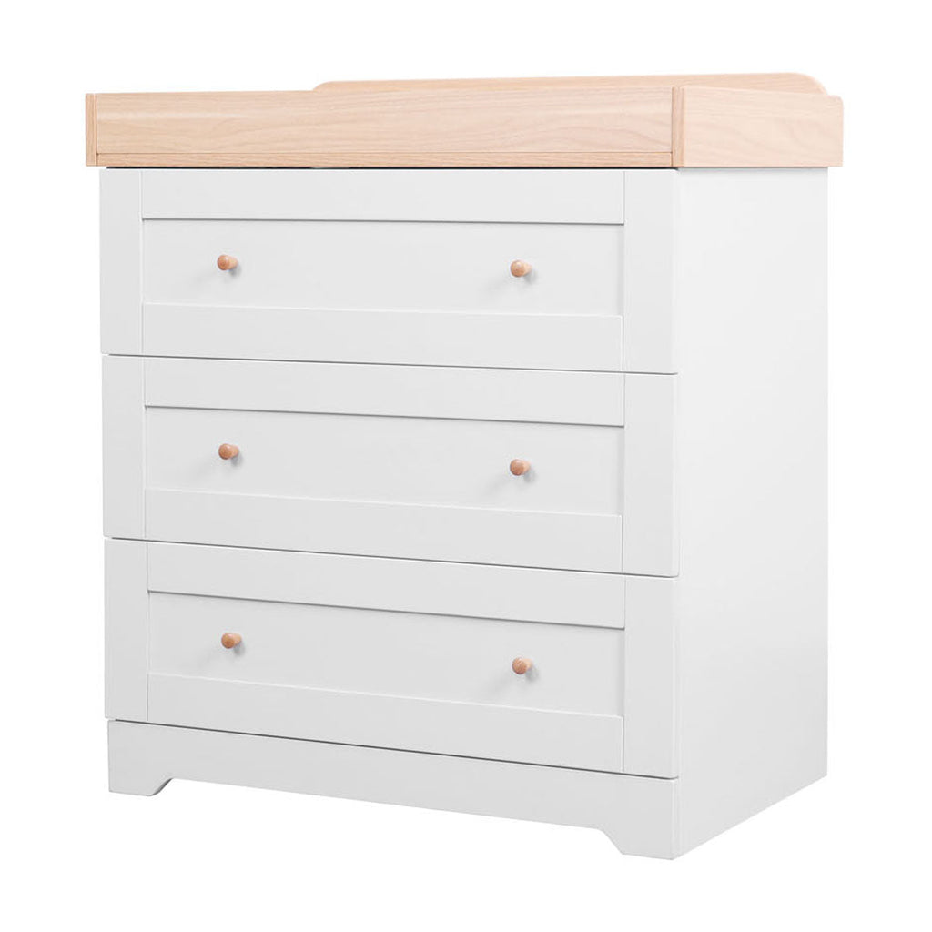 Tutti Bambini Malmo Cot Bed & Rio Furniture 3pc Set - Dove Grey/Oak 22
