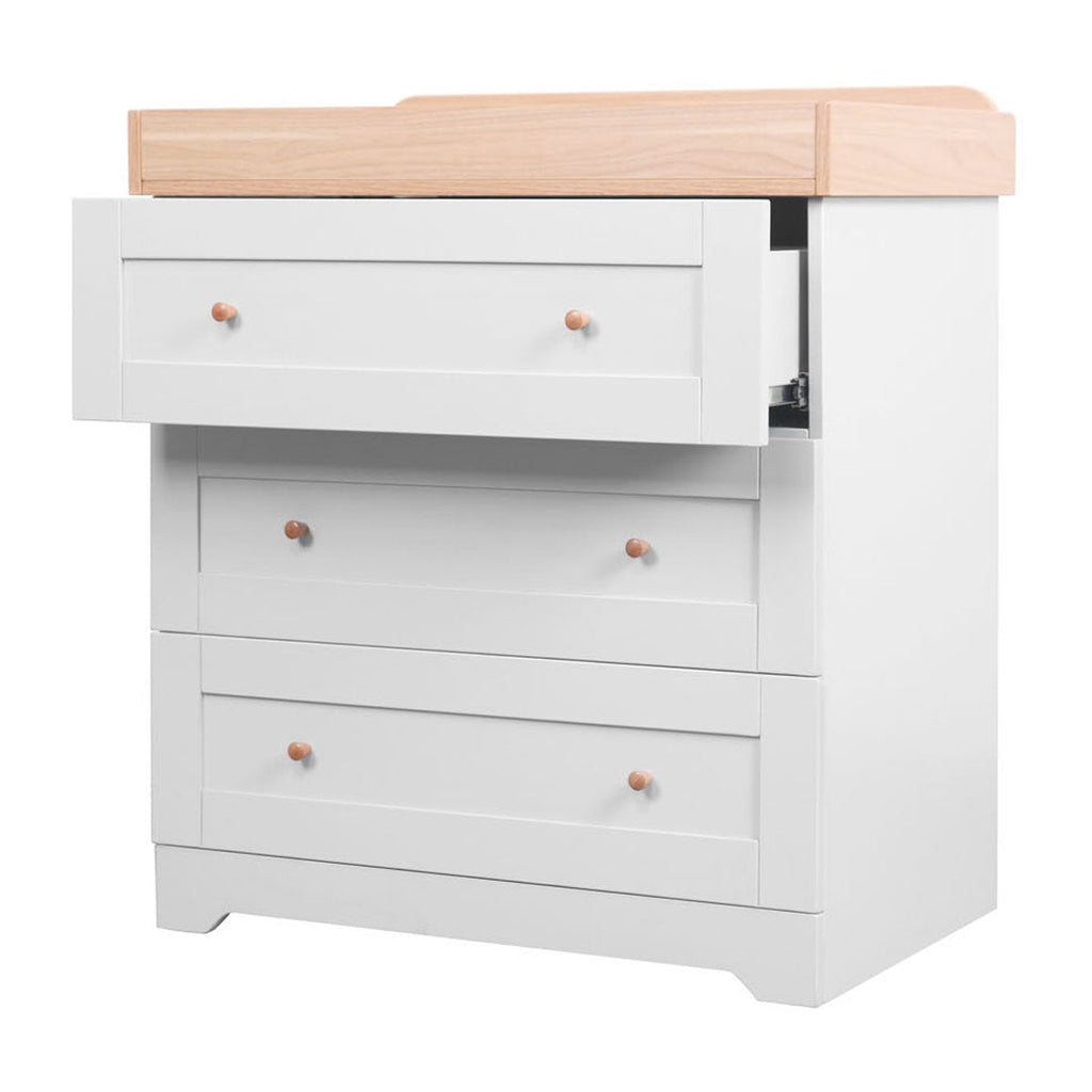 Tutti Bambini Malmo Cot Bed & Rio Furniture 3pc Set - Dove Grey/Oak 24