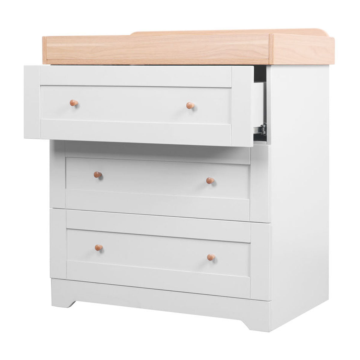 Tutti Bambini Malmo Cot Bed & Rio Furniture 3pc Set - Dove Grey/Oak 24