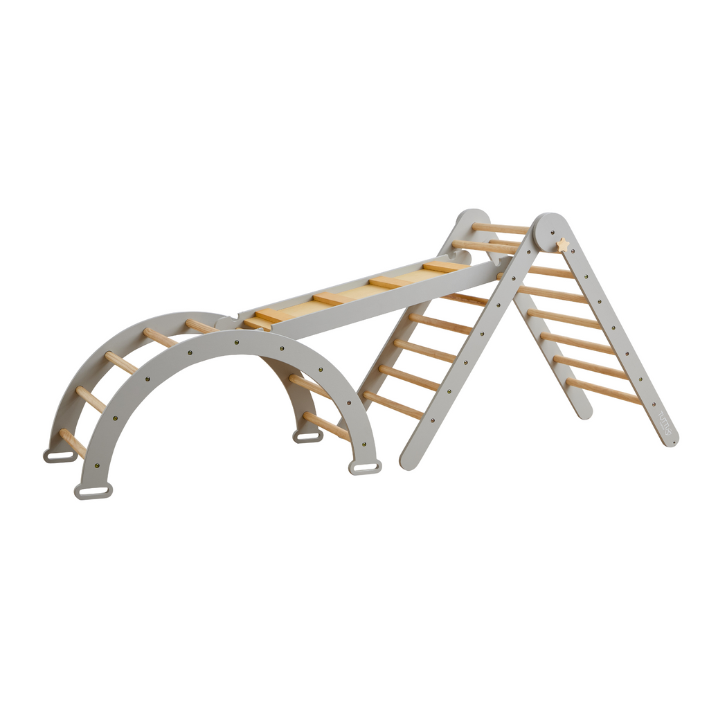 Tutti Bambini Scala Montessori 3-in-1 Pikler Climbing Frame with Climbing Wall - Mushroom