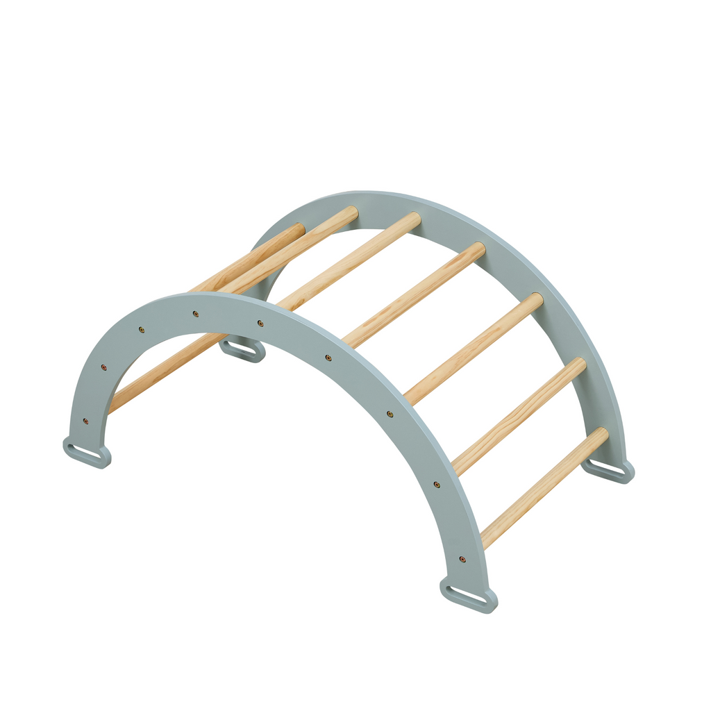 Tutti Bambini Scala Montessori 3 in 1 Pikler Climbing Frame with Climbing Wall - Ocean Stone