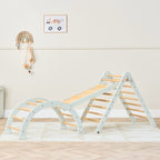 Tutti Bambini Scala Montessori 3 in 1 Pikler Climbing Frame with Climbing Wall - Sea Mist