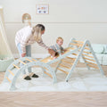 Tutti Bambini Scala Montessori 3 in 1 Pikler Climbing Frame with Climbing Wall - Sea Mist