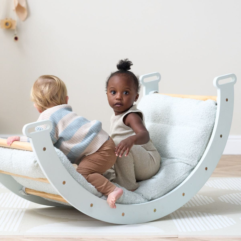 Tutti Bambini Scala Montessori Pikler Play Arch & Cushion - Sea Mist