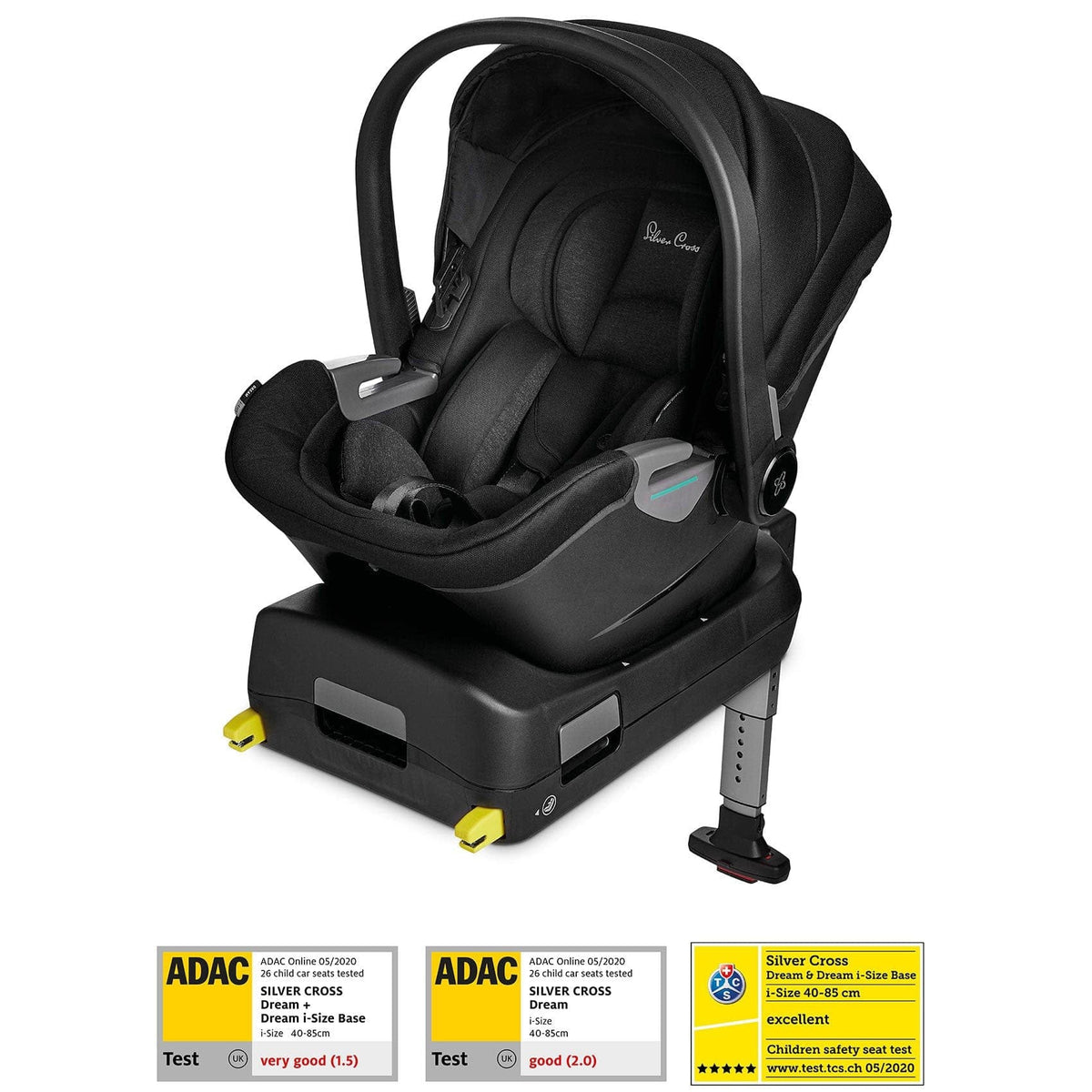 Silver Cross Dream i-Size Group 0+ Car Seat with Isofix Base - Black
