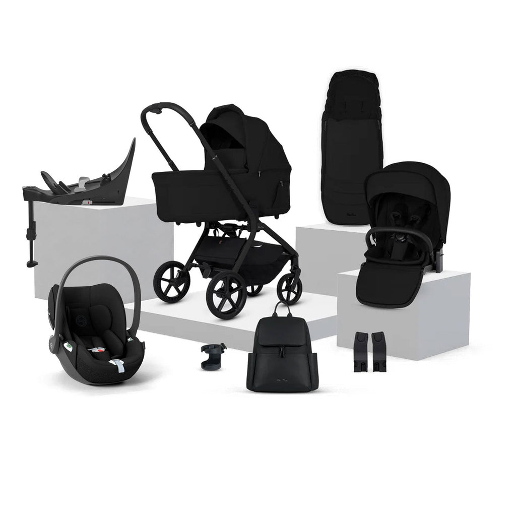 Silver Cross Breez Ultimate Cybex Cloud T & 360 Base Bundle - Onyx