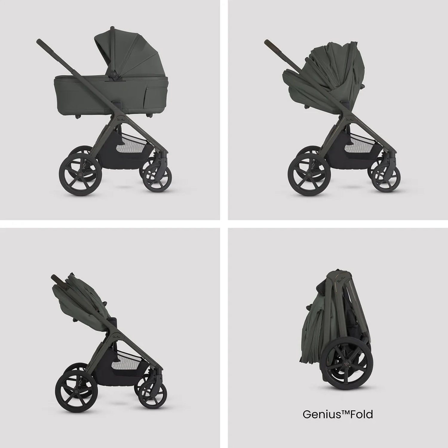 Silver Cross Cove 2 Ultimate Cybex Cloud T Car Seat Bundle - Pewter