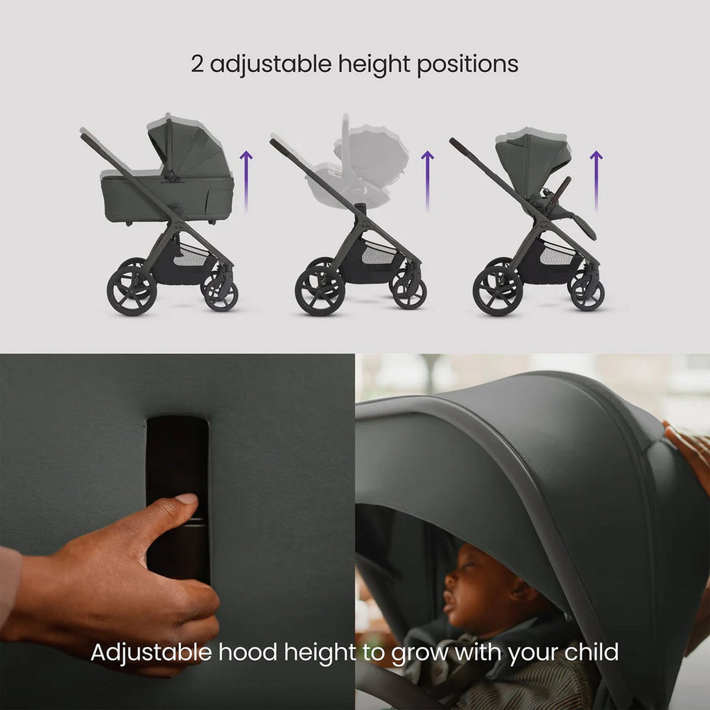 Silver Cross Cove 2 Ultimate Maxi-Cosi Pebble 360 Pro2 Car Seat Bundle - Pewter