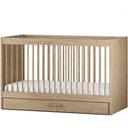 Silver Cross Geneva 3 Piece Nursery Set with Convertible Cot Bed, Dresser & Wardrobe