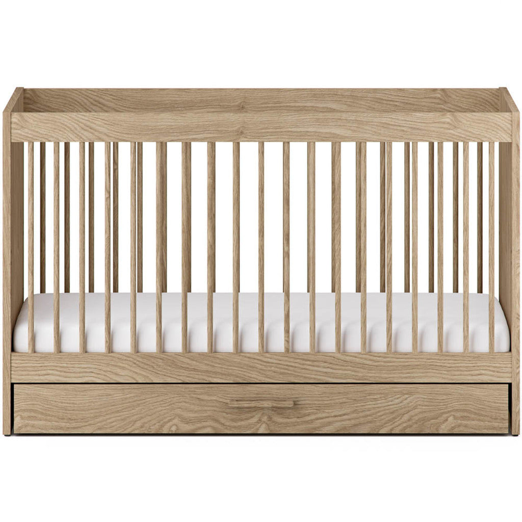 Silver Cross Geneva 3 Piece Nursery Set with Convertible Cot Bed, Dresser & Wardrobe