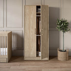 Silver Cross Geneva 3 Piece Nursery Set with Convertible Cot Bed, Dresser & Wardrobe