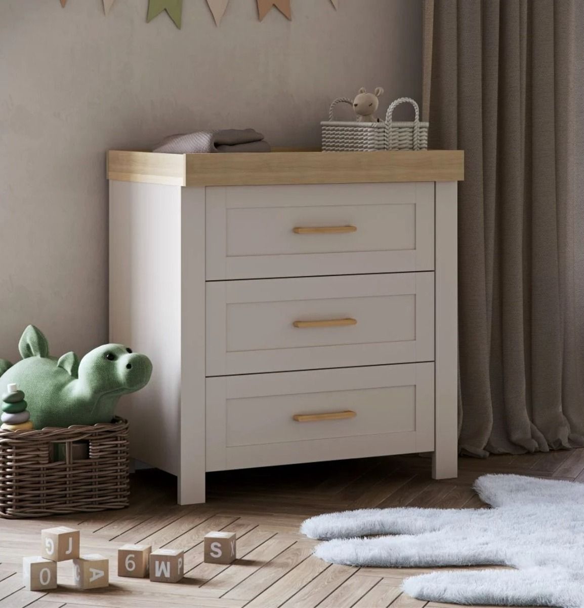 Silver Cross Seville Dresser - Cashmere Oak 1