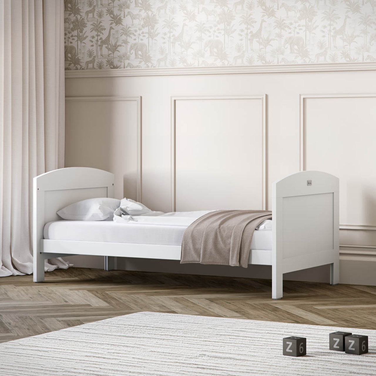 Silver Cross Valencia 3 Piece Nursery Set with Convertible Cot Bed, Dresser & Wardrobe