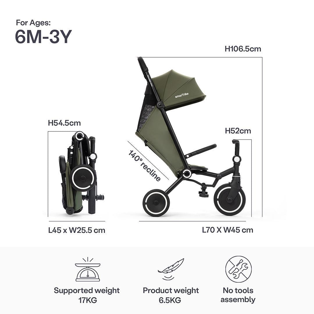 smarTrike Wonder Max Trike - Sage/Olive