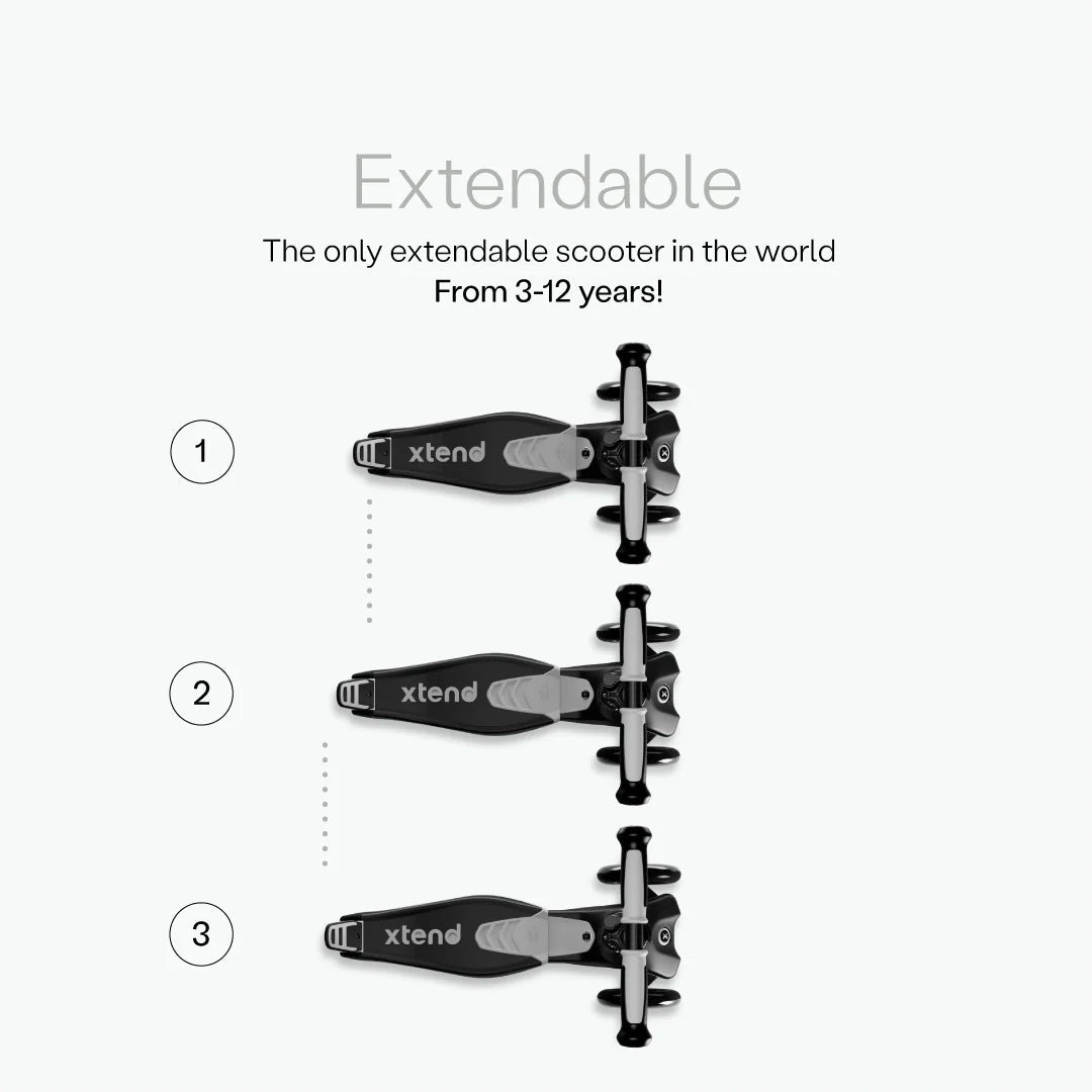smarTrike Xtend Ride On Scooter Plus From 12 Months to 12 Years - Cool Grey