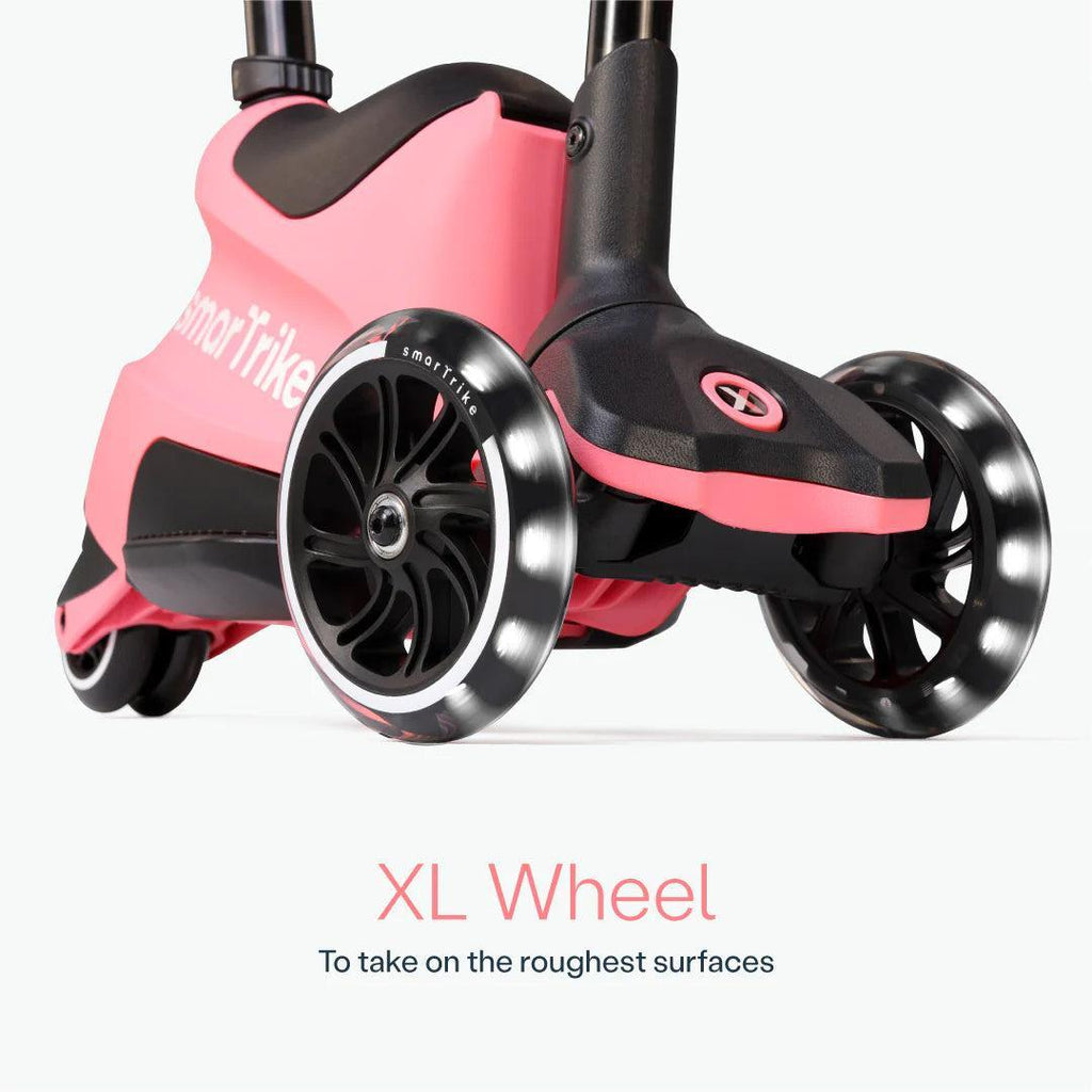 smarTrike Xtend Ride On Scooter Plus From 12 Months to 12 Years - Salmon Pink