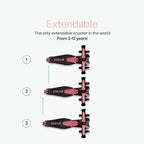 smarTrike Xtend Ride On Scooter Plus From 12 Months to 12 Years - Salmon Pink