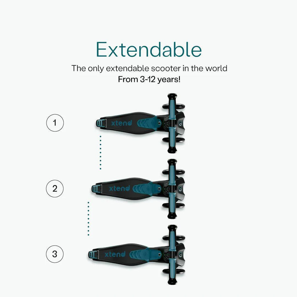 smarTrike Xtend Ride On Scooter Plus From 12 Months to 12 Years - Teal