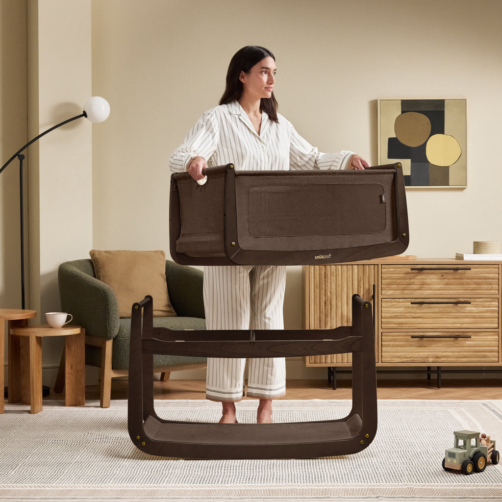 Snuzpod 5 Bedside Crib - Chocolate