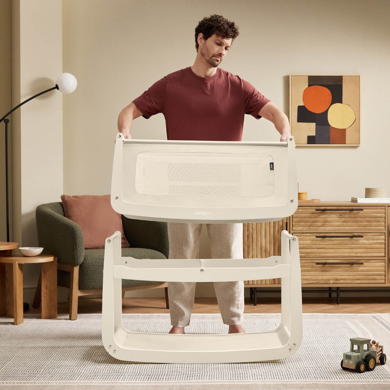 Snuzpod 5 Bedside Crib - Cashmere 10