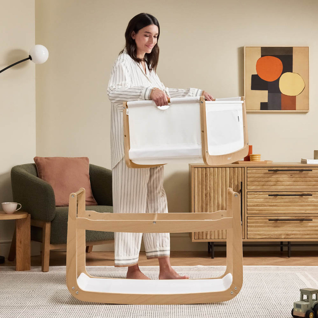 Snuzpod 5 Bedside Crib - Natural 10