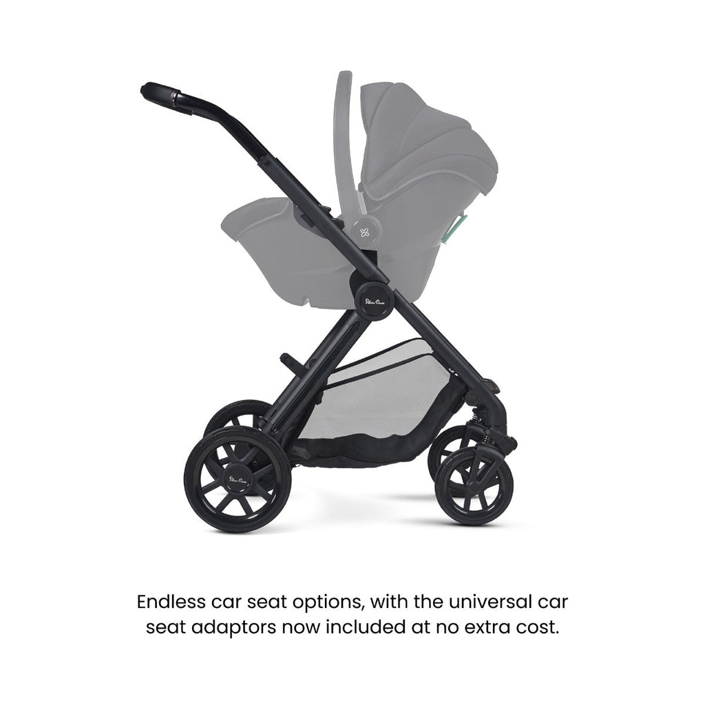 Silver Cross Reef 2 Pushchair and First Bed Folding Carrycot - Mocha 6