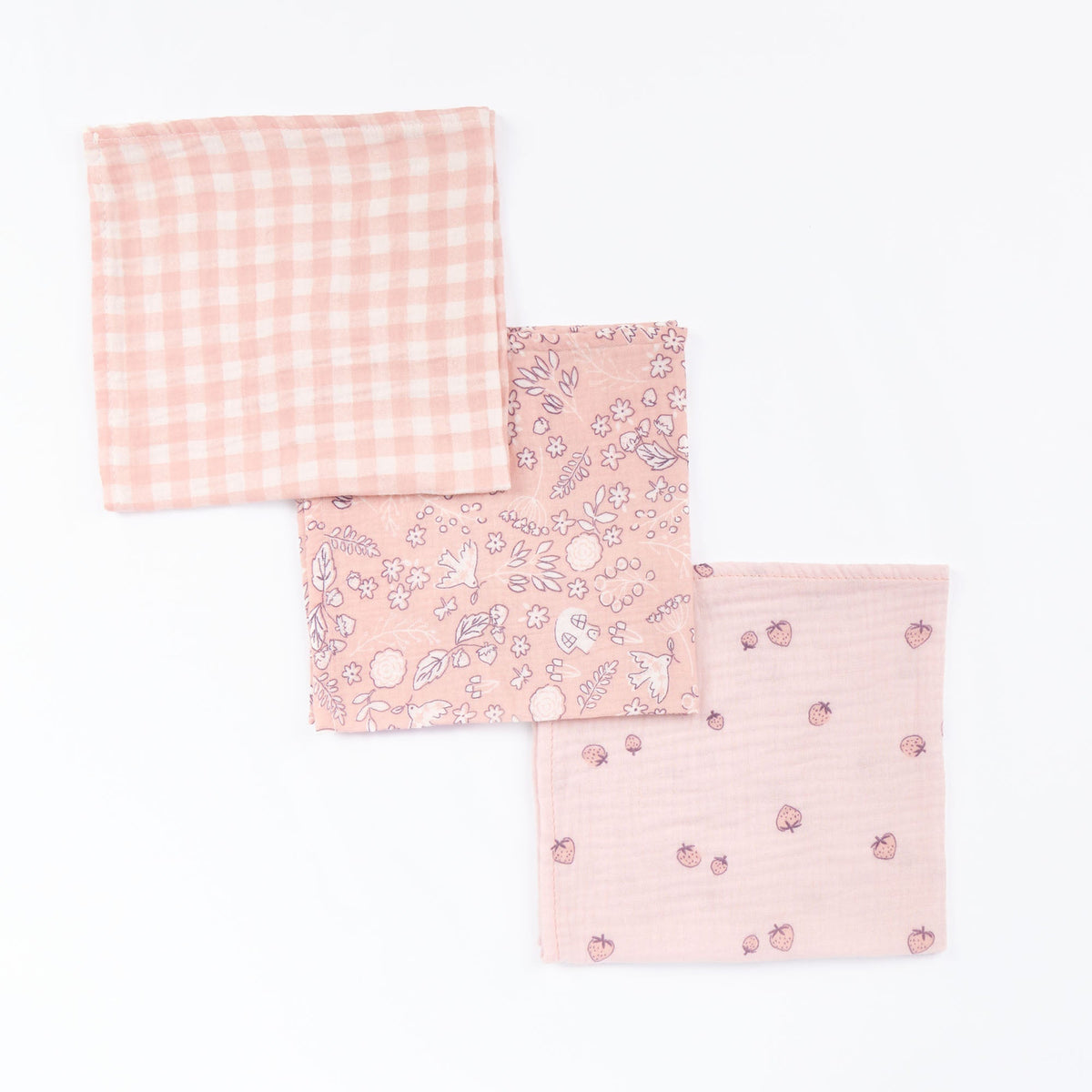 Tutti Bambini Large Muslin Squares Swaddles 3pk - Tiny Tails