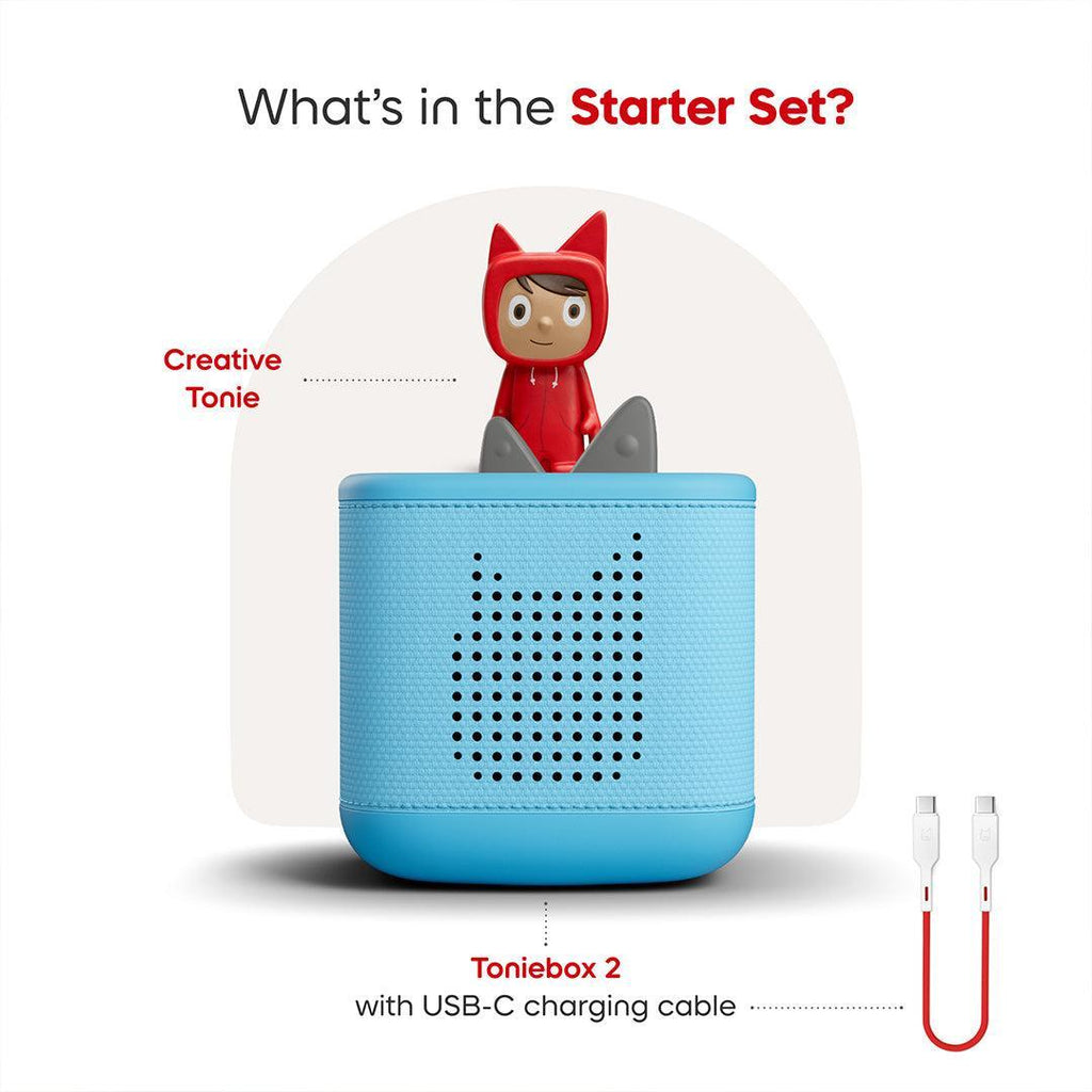 Tonies Toniebox 2 Starter Set with Creative Tonie Rubie - Blue